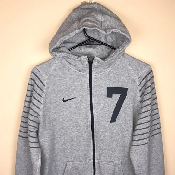 ❌SOLD❌ Nike Golf Men’s Stripes Number Seven 7 Graphic Gray Blue Zip-Up Hoodie - Picture 2 of 9
